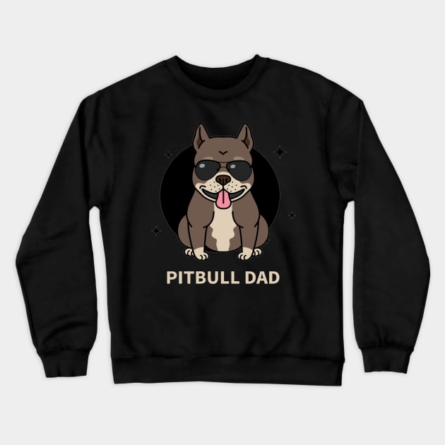 Pitbull Dad Crewneck Sweatshirt by AthleteCentralThreads